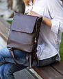 Рюкзак із клапаном KotiСo 30х23х10 см коричневий софетель , фото 4