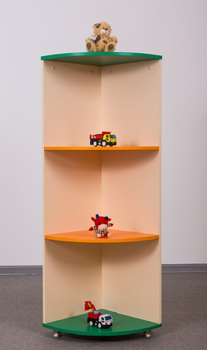 Стелаж для іграшок кутовий елемент високий, фото 1