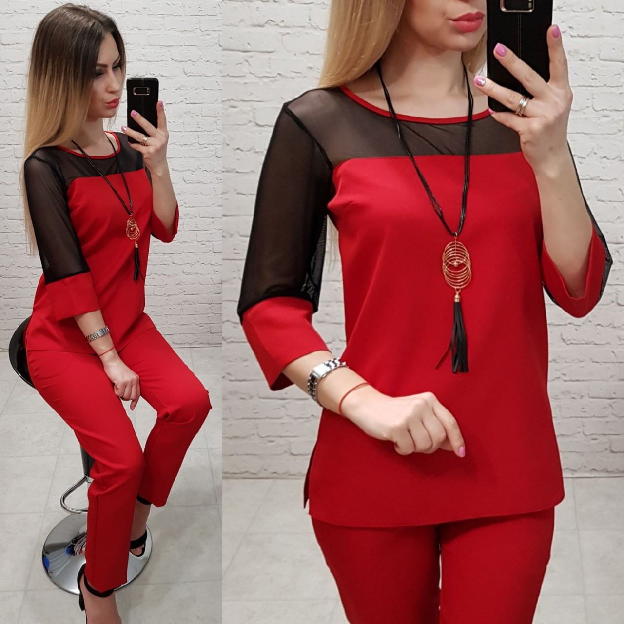 Жіночий костюм арт. 153 червоний