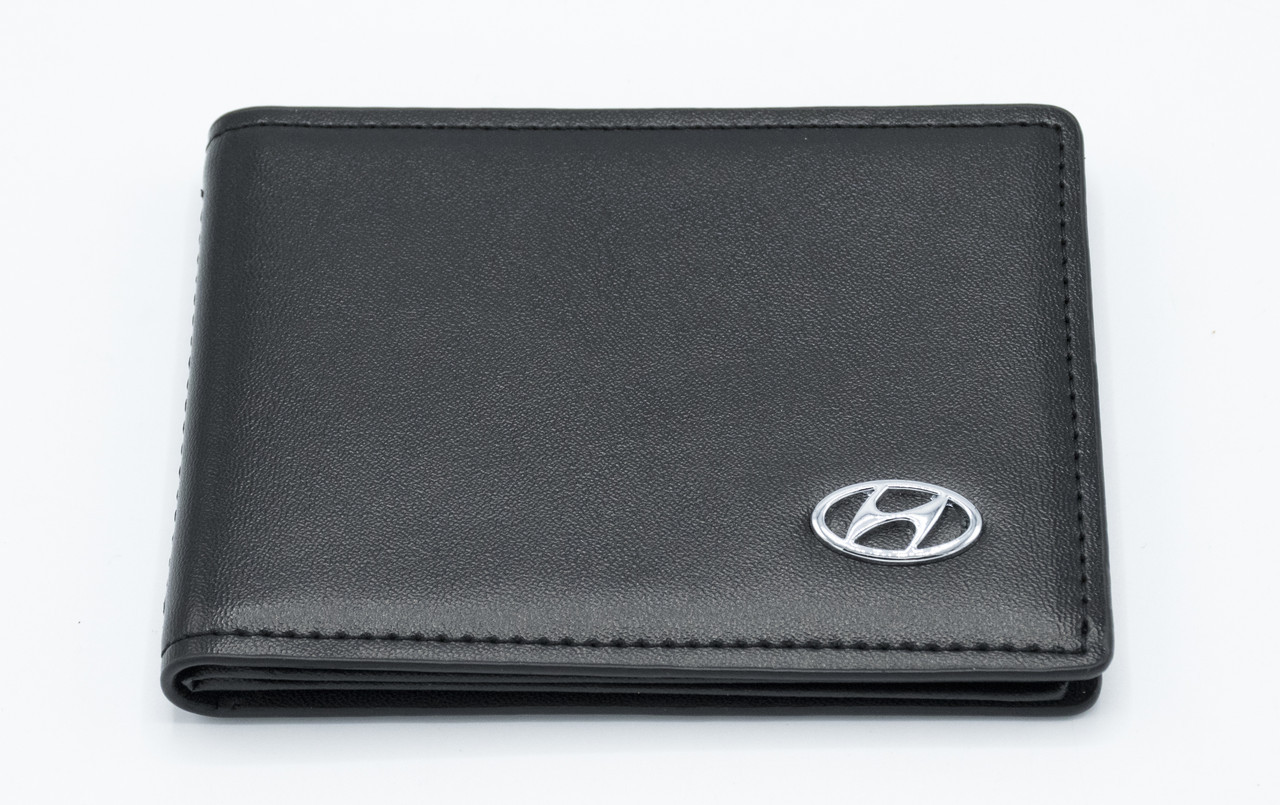 Шкіряна обкладинка для прав Carrs з логотипом HYUNDAI Premium чорна