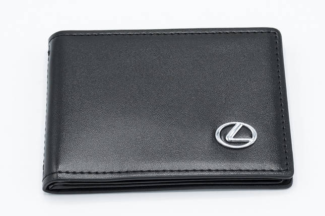 Шкіряна обкладинка для прав Carrs з логотипом LEXUS Premium чорна, фото 1