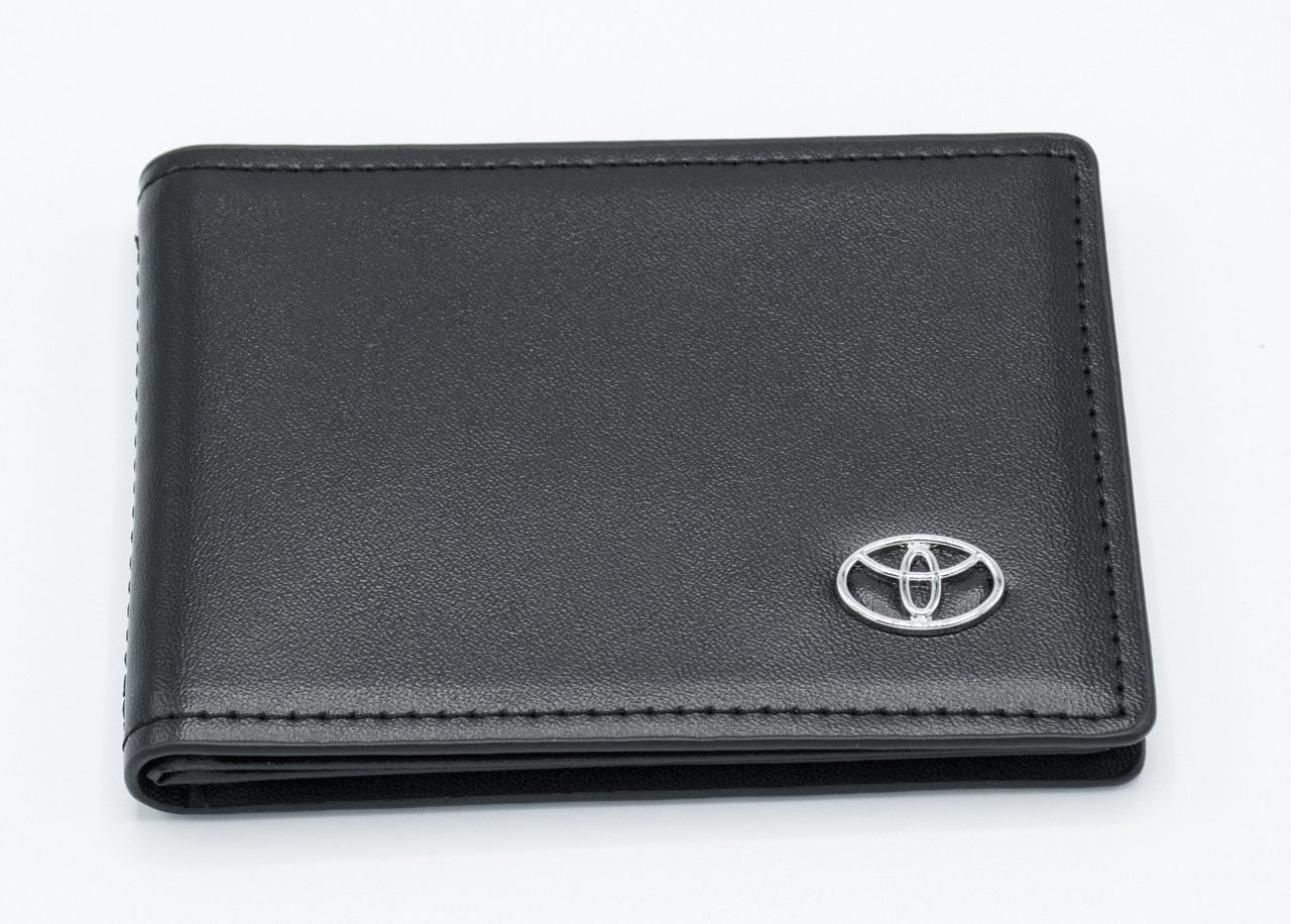 Шкіряна обкладинка для прав Carrs з логотипом TOYOTA Premium чорна