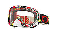 Очки маска для мотокросса Oakley O2 MX Mosh Pit Red / Yellow Линза Clear