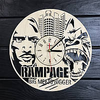 Круглий дизайнерський дерев'яний годинник «Rampage»