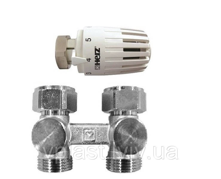 Комплект термостатичний Herz PROJECT Н 1376663, G 3/4" x 3/4", M 30 x 1,5
