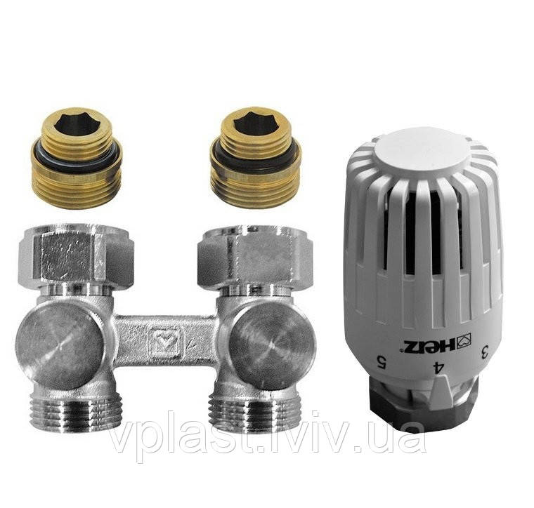 Комплект термостатичний Herz PROJECT Н 1376685, G 1/2" x 3/4", M 30 x 1,5