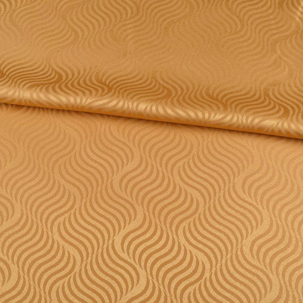 Жакард скатерковий хвилі золотисто-жовтий, ш.320