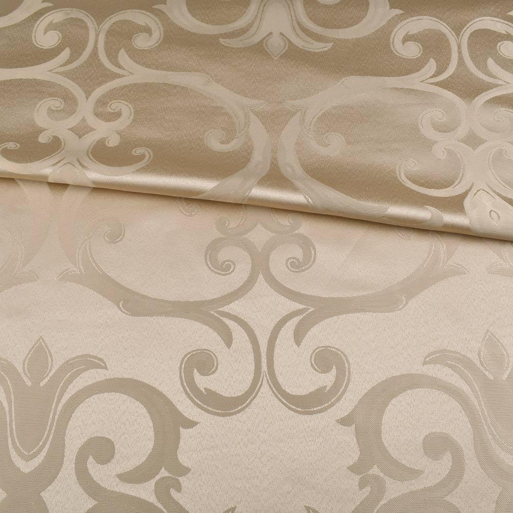 Жакард скатерковий великі завитки бежевий, ш.320