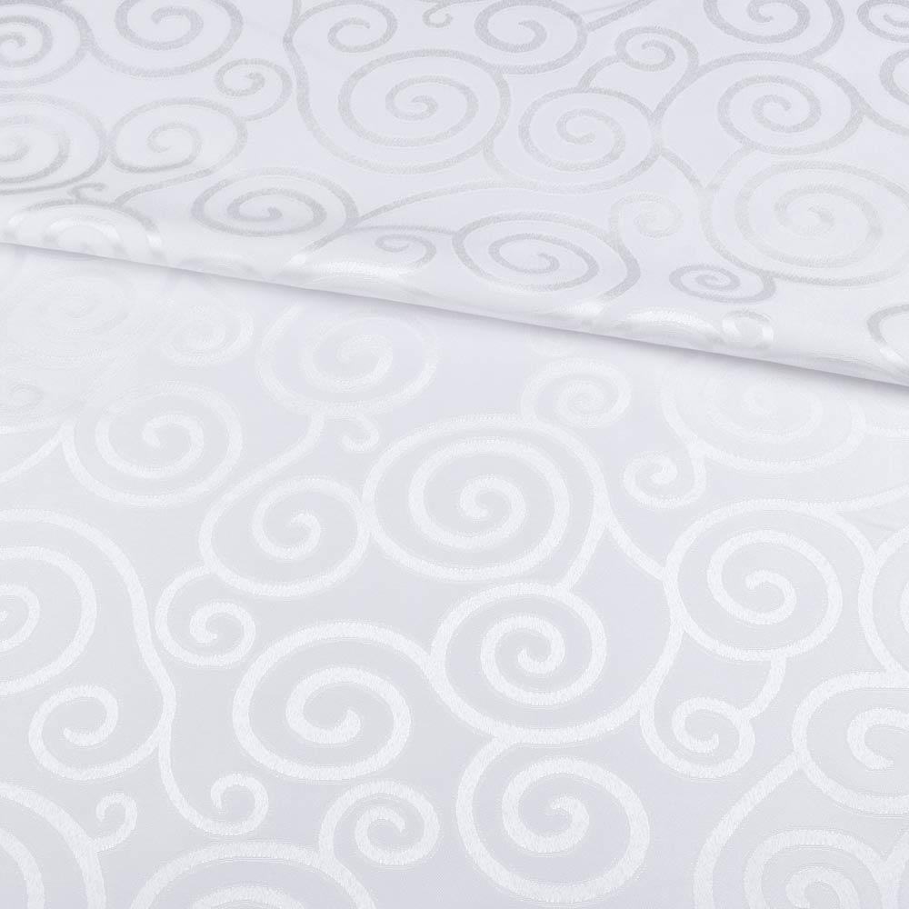 Жакард скатертинний спіральні завитки білий, ш.320 (33114.041)