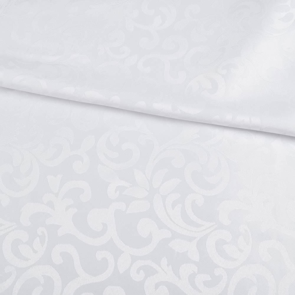 Жакард скатерковий рослинний вензель білий, ш.320