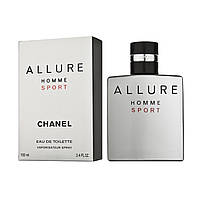 Туалетная вода для мужчин Chanel Allure Homme Sport 100ml оригинал, свежий древесный аромат