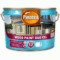 PINOTEX WOOD PAINT DUO VX+ BW, білий 10 л олійна фарба для дерев'яних фасадів