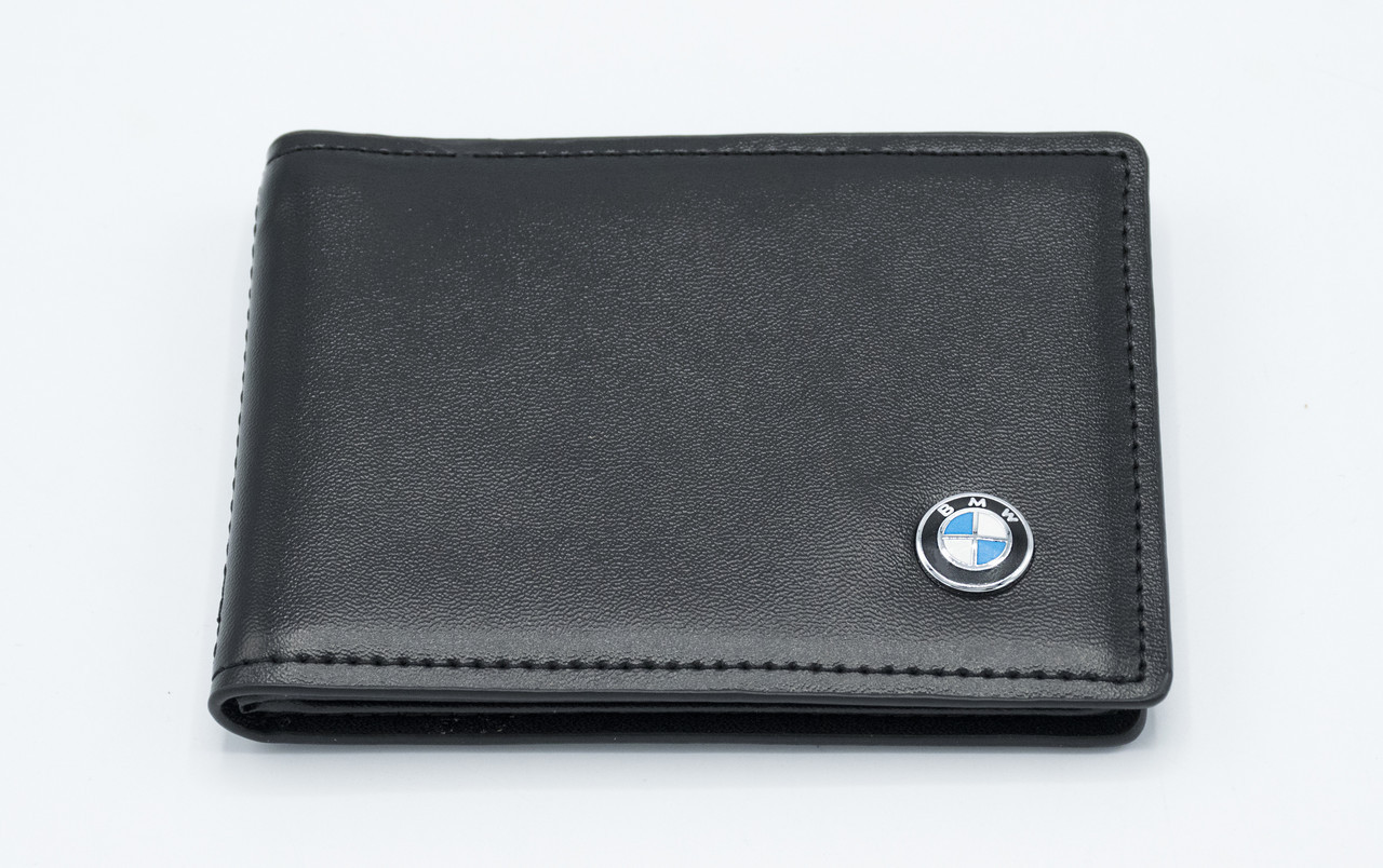 Шкіряна обкладинка для прав Carrs з логотипом BMW Premium чорна, фото 1