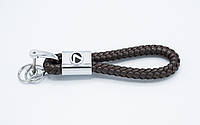 Брелок плетеный с логотипом LEXUS плетеный берлок с логотипом лексус для автомобилиста + карабин/коричневый