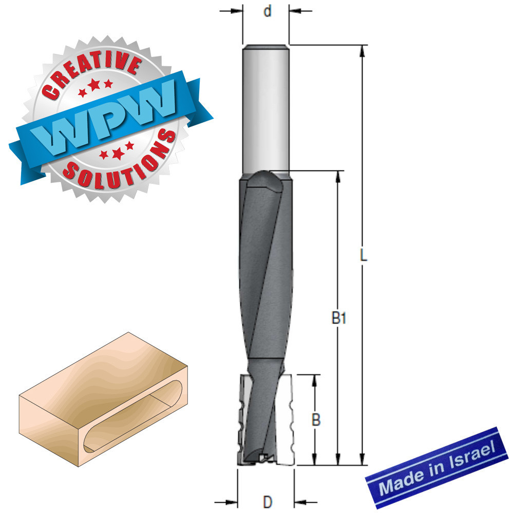 Фреза пазова для врізки замків D14 B25/110 d12 L160 DT14002, фото 1