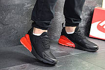 Чоловічі кросівки Nike Air Max 270,сітка,чорні з помаранчевим, фото 2
