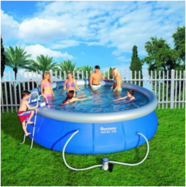 Надувний басейн Bestway 57289/57148 (457х122) з картриджним фільтром, фото 1