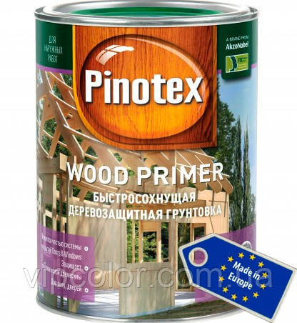 PINOTEX WOOD PRIMER Бесцветная 3л Глубоко впитывающаяся быстросохнущая деревозащитная грунтовка - фото 1 - id-p941522944