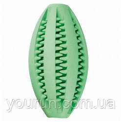 Flamingo (ФЛАМІНГО) RUGBY WITH MINT іграшка для собак, овальний м'яч з зубцями і запахом м'яти, гума, 11.5х6.5