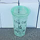 Термочашку з трубочкою Cool cup для холодних напоїв (Крутий склянку 450 мл), фото 6
