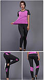 Костюм спортивний жіночий для фітнесу, спорту, бігу, йоги. Розмір XL (бузковий), фото 2