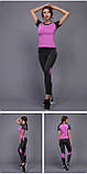 Костюм спортивний жіночий для фітнесу, спорту, бігу, йоги. Розмір XL (бузковий), фото 3
