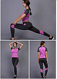 Костюм спортивний жіночий для фітнесу, спорту, бігу, йоги. Розмір XL (бузковий), фото 4