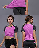 Костюм спортивний жіночий для фітнесу, спорту, бігу, йоги. Розмір XL (бузковий), фото 5