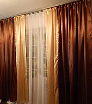 Готовий комплект штор, двотонні., фото 2