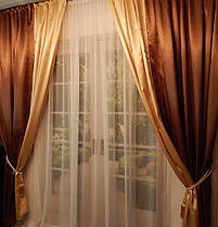 Готовий комплект штор, двотонні., фото 4