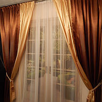 Готовий комплект штор, двотонні., фото 5
