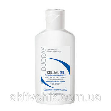 Шампунь проти стійкої лупи і сильного свербіння голови Ducray Kelual DS Shampoo