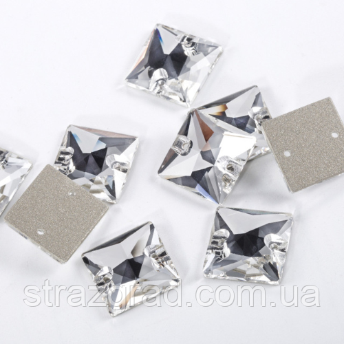 16 мм Квадрати пришивні Crystal Стекло