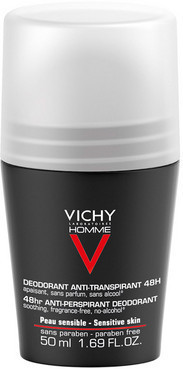 Дезодорант для чоловіків, екстрасильної дії Vichy Homme Deodorant Anti-Transpirant 48H, фото 1