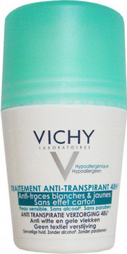 Кульковий дезодорант-антиперспірант 48г Віші Vichy 48H Anti-Perspirant Treatment від плям, фото 1