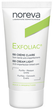 Тональний крем від недоліків шкіри Норева Ексфоліак Noreva Exfoliac BB Cream Light