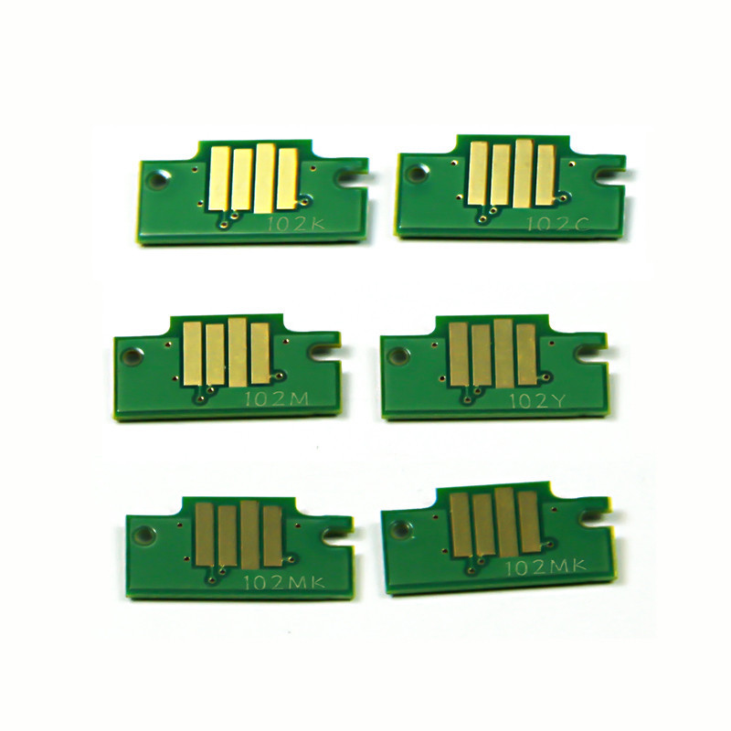 Чипи Ocbestjet для картриджів Canon PFI-102 для плоттерів Canon iPF605/iPF710/iPF650/iPF750 (набір 6 шт.), фото 1
