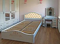 Дитячі меблі з дерева "Вікторія 1" спальня для дітей дівчинки, хлопчика, підлітка біла дерев'яна