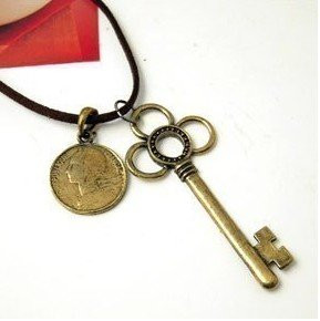 Підвіска Ключ і монета/метал бронзового кольору/ Китай