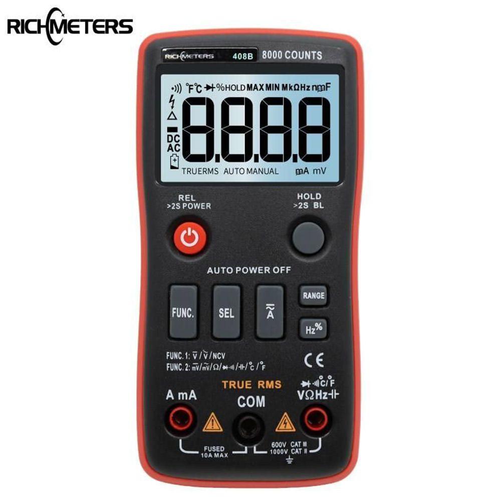 RICHMETERS RM408B True-RMS цифровий мультиметр 8000 відрахунків