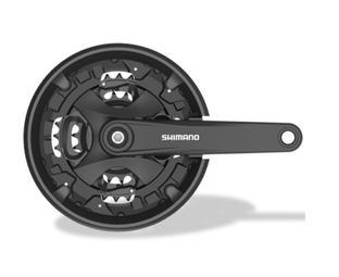 Шатуни Shimano FC-MT101 175мм 44X32X22 з захистом чорний
