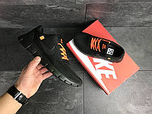 Чоловічі літні кросівки Nike Free Run 5.0,чорні з помаранчевим 44,45 р, фото 3