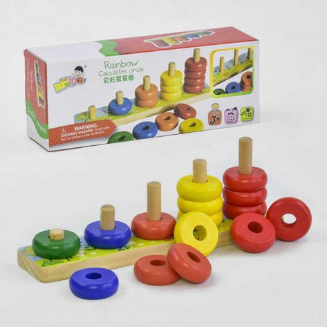 Дерев'яна гра Пірамідка в коробці, фото 1