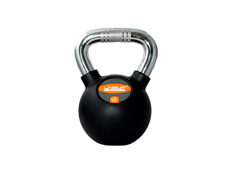 Гиря LiveUp RUBBER KETTEL DUMBELL, фото 1