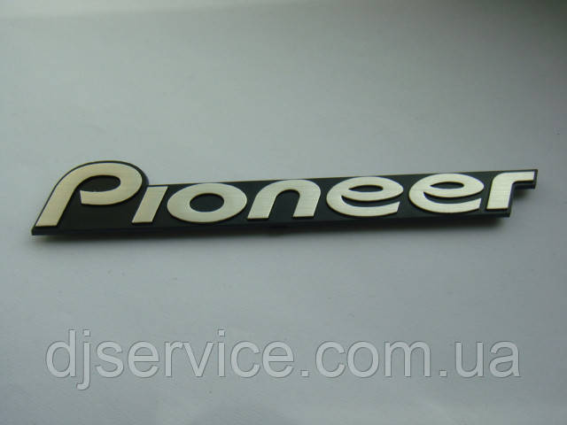 Значок, наклейка, логотип 130x12mm (plastic) на сітку колонки Pioneer, фото 1