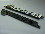Значок, наклейка, логотип 130x12mm (plastic) на сітку колонки Pioneer, фото 3