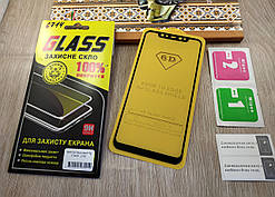 5D full glue захисне скло для Xiaomi Mi 8 (black) повне проклеювання