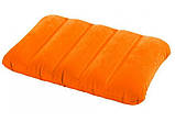 Надувная флокированная подушка Intex 68676, оранжевая, фото 2