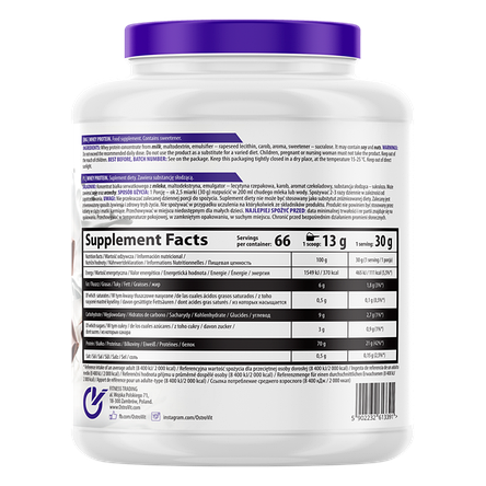 Сироватковий концентрат протеїн Ostrovit Whey Protein 2000 g, фото 3