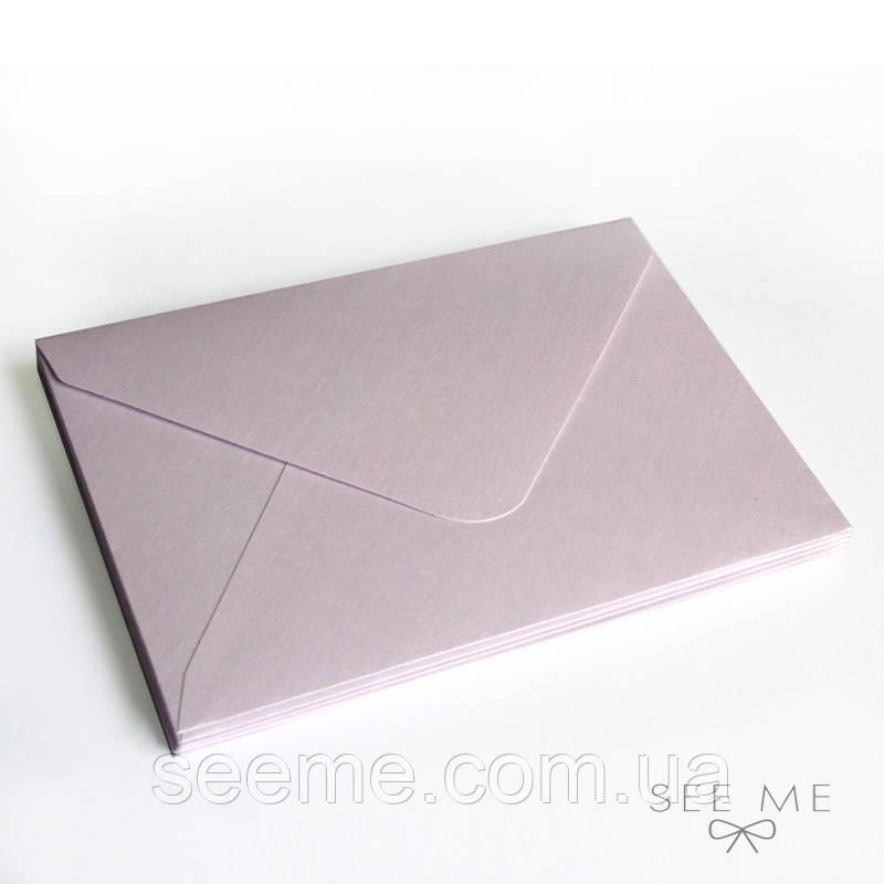 Конверт 205x140 мм, колір світло-лавандовий (soft lavender), КОМПЛЕКТ 10 шт., фото 1